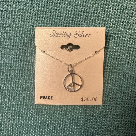 Kohl's Silver Peace Pendant Necklace - Picture 1 of 2